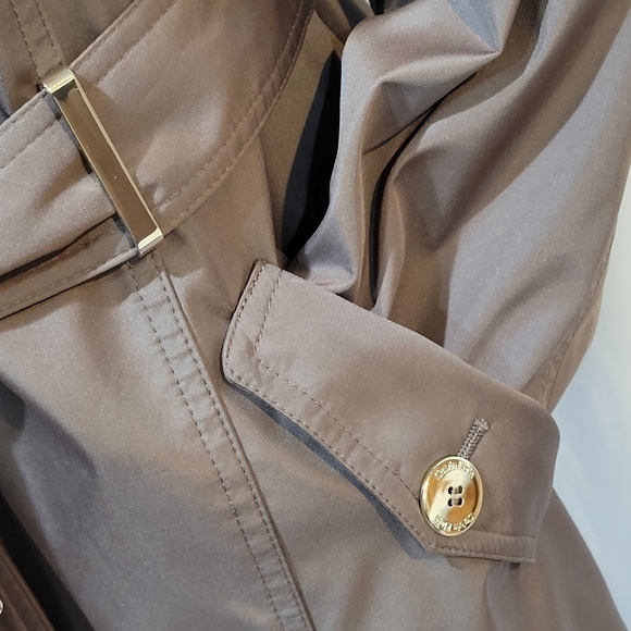Calvin Klein Short Belted Trench Coat - Size PXL - Picture 10 of 16